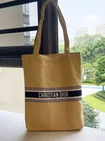 Christian Dior  Tote Bag Novelty Limited beige tag JAPAN Gift canvas