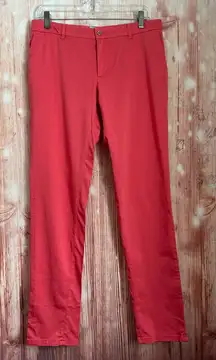 Les Canebiers Raspberry Straight Leg Tartane Pants Size XL