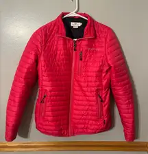 Vineyard Vines Hot Pink Long Sleeve Puffer Coat Jacket Full Zip Women's Size XS