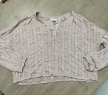 Cloud chaser cropped long sleeve sweater 