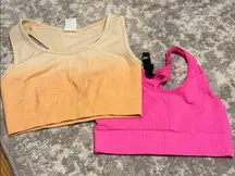 AYBL Women's Crop Tops - Cream and Pink