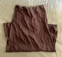 Anthropologie Satin Midi Skirt