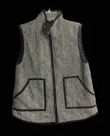 HONEY PUNCH Herringbone Vest Size Medium Black & White‎