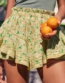Aerie rock n ruffle mini skirt skort shorts lace tiered loveshackfancy floral