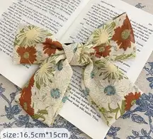 1PC‎ Daisy Print Bow Hairpin Women Hair Clips Floral Barrettes hair accessories