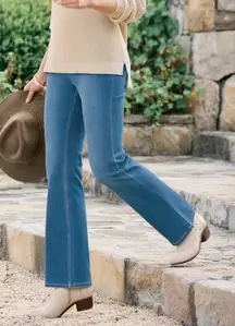 Soft Surroundings Ultimate Pull On Bootcut Soft Denim Jeans