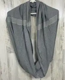 Lululemon Grey Gray Infinity Scarf with Zipper Pocket Running Winter Fall