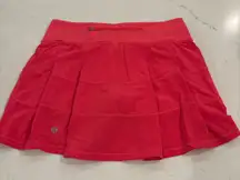 Lululemon pace rival skirt lip gloss pink size 4