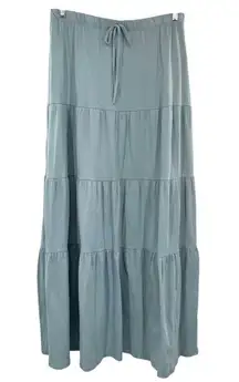 Boho Western Pull On Tiered Maxi Skirt Size XL