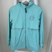 Charles River Apparel Women's Windbreaker and & Rain Jacket Aqua Size XS