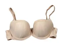 Cleo Panache Maddie Beige Tan Nude Balconette Bra Lightly Lined Size 34D T-Shirt