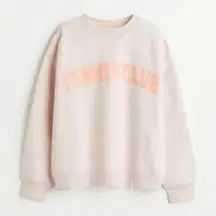 H&M tennis club pullover graphic tee long sleeve sweatshirt crewneck sporty rich