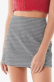Urban Outfitters Gingham black & white Mini Skirt