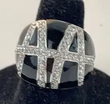 Silver plated bold ring