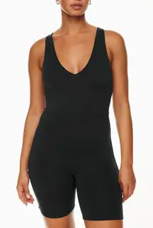 • Aritzia Babaton Contour V-neck Romper black medium