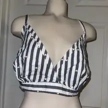 Striped Cross-Back Bralette from Old Navy XXL EUC crop top bra