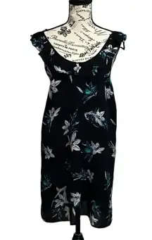 Vestique Womens Chasing Lillies Mini Dress Floral Classic Modest M Beach Summer