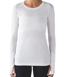 Lululemon Swiftly Tech Long Sleeve Crew Silverescent X-STATIC Seamless White 4