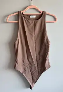 aritzia taupe contour bodysuit