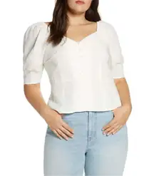 NWT Something Navy Button Front Fitted Top