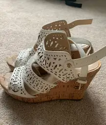 White Cork Wedges