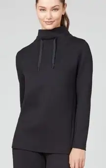 SPANX AirEssentials Got-Ya-Covered Black Mock Neck Long Sleeve Pullover Top Sz M