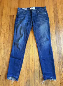 Elizabeth and James Deb Jeans Womens 29 Skinny Stretch Raw Hem Made USA