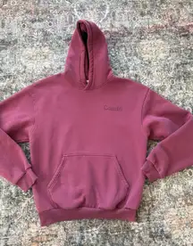 Comfrt Mauve Berry Oversized Hoodie | Cozy Fleece Pullover | Size M