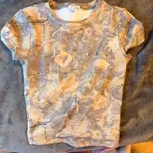 Garage Camo Cropped Crewneck T-shirt