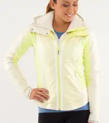 Lululemon Athletica Yellow and Cream Ski Jacket size 6