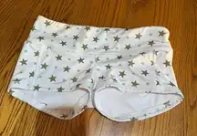 Star-Patterned White Women's Shorts