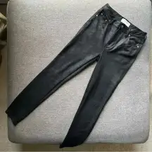 We The Free High Rise Coated Black Skinny Jeans Size 26