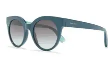 NIB Jimmy Choo Mirta Sunglasses Cat Eye Glitter Turquoise Teal Blue AUTHENTIC