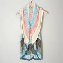 Cabi Striped Knit Waterfall Cardigan Vest Women's style#216