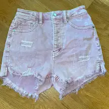 Purple Jean Shorts