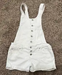 Free People We the Free Ziggy‎ Overalls Denim Women's White Size 28