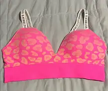 Victoria's Secret Pink and Orange neon Leopard padded Bralette