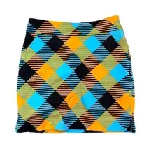 Loudmouth Womens Golf Skort Orange Blue Black 0