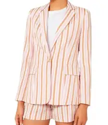 FRAME  Denim Women's Pink White Candy Pin Striped
Blazer And Short Set. Size 0