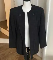 Christian Dior Open Front Gray Blazer Size 8