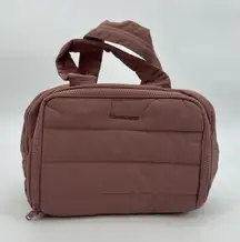 Bagsmart Dusty Rose Pink Puffy Travel Case Cosmetic Bag