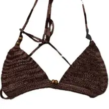 NWT Pretty little Thing Crochet Beaded Bikini Top