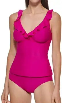 ruffle tankini Two Piece Swimsuit Bathing Suit