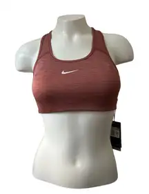 Nike Swoosh Dri-Fit Heather Rust Padded Sports Bra