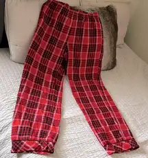 Victoria’s Secret cotton blend red black plaid PJ lounge pull on pants med​