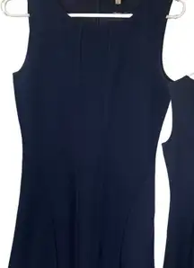 Cremieux Navy Sleeveless A Line Midi Dress