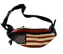 American Flag  faux leather Fanny Pack