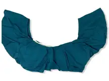Eberjey Palm Green‎ Ruffle Off Shoulder Bikini Top Size Small New