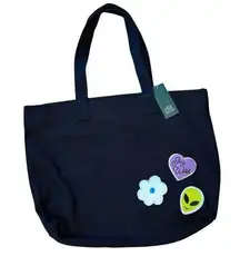 Wild Fable Tote Bag Patches Alien Flower Preppy Bag NWT