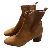 Donald J.  Pliner Size 7 Stretch Saddle Suede Brown‎ Boots NWOT